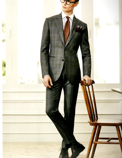 Blueburry Royale Gray Plaid Suit