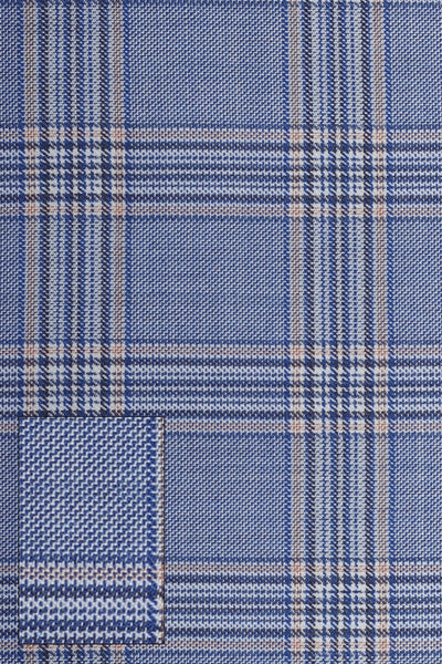 Light Blue Classic plaid 100% Wool Sports Jacket