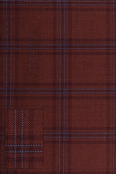 Rust Classic plaid 100% Wool Sports Jacket