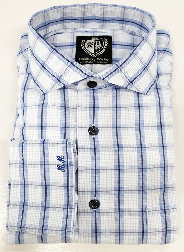 100% Cotton Check Dress Shirts