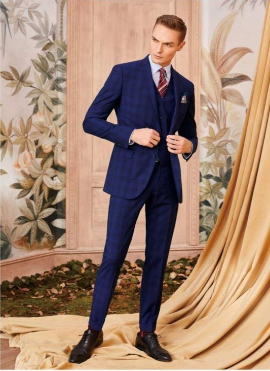 3 Piece Plaid & Check Wool Suits