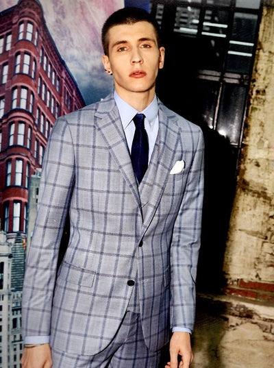 Blueburry Royale Blue check Suit