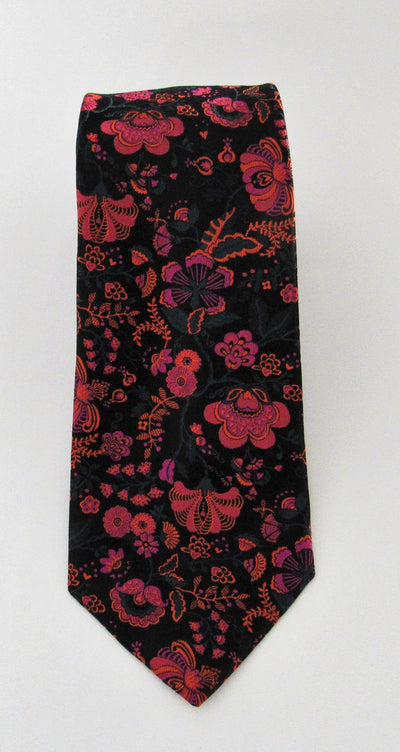 Peach/Pink Floral Classic Silk Tie