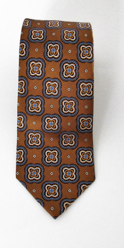 Brown Medallion Classic Silk Tie